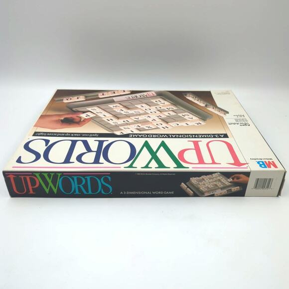 Upwords Board Game Milton Bradley Vintage COLLECTIBLE 1988 Complete 8x8 grid - Picture 3 of 4